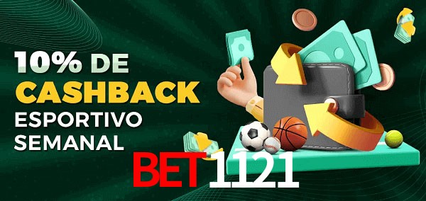 10% de bônus de cashback na BET1121