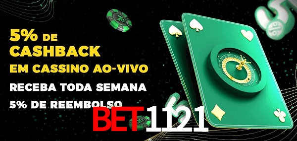 Promoções do cassino ao Vivo BET1121